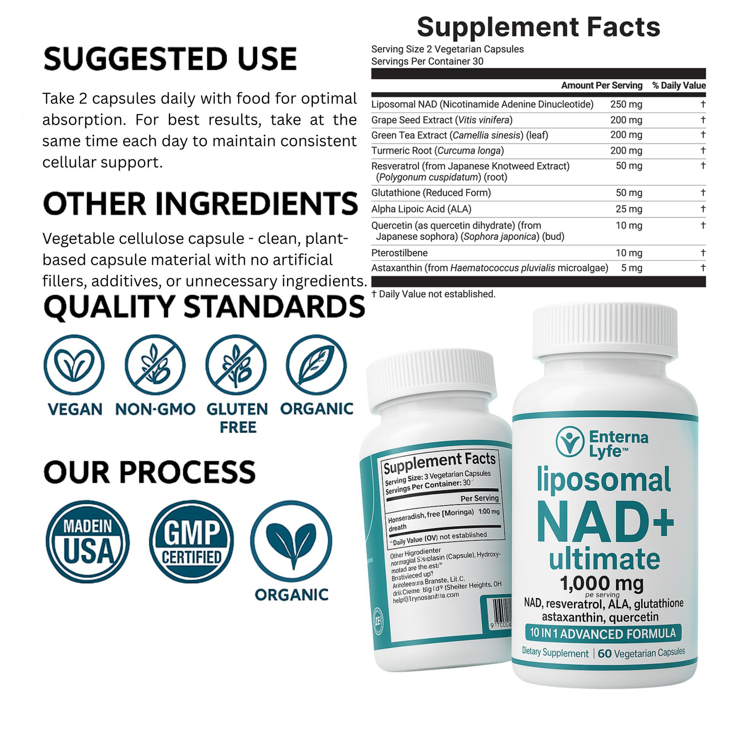 Enterna-Lyfe NAD+ - Premium Cellular Energy Support