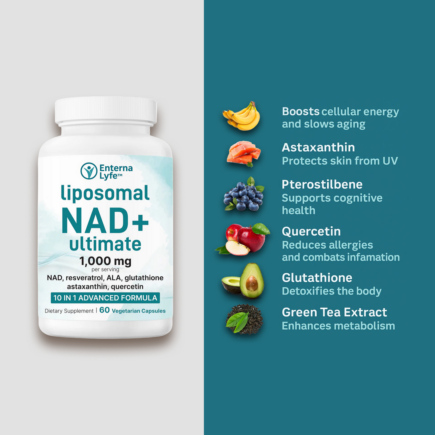 Enterna-Lyfe NAD+ - Premium Cellular Energy Support